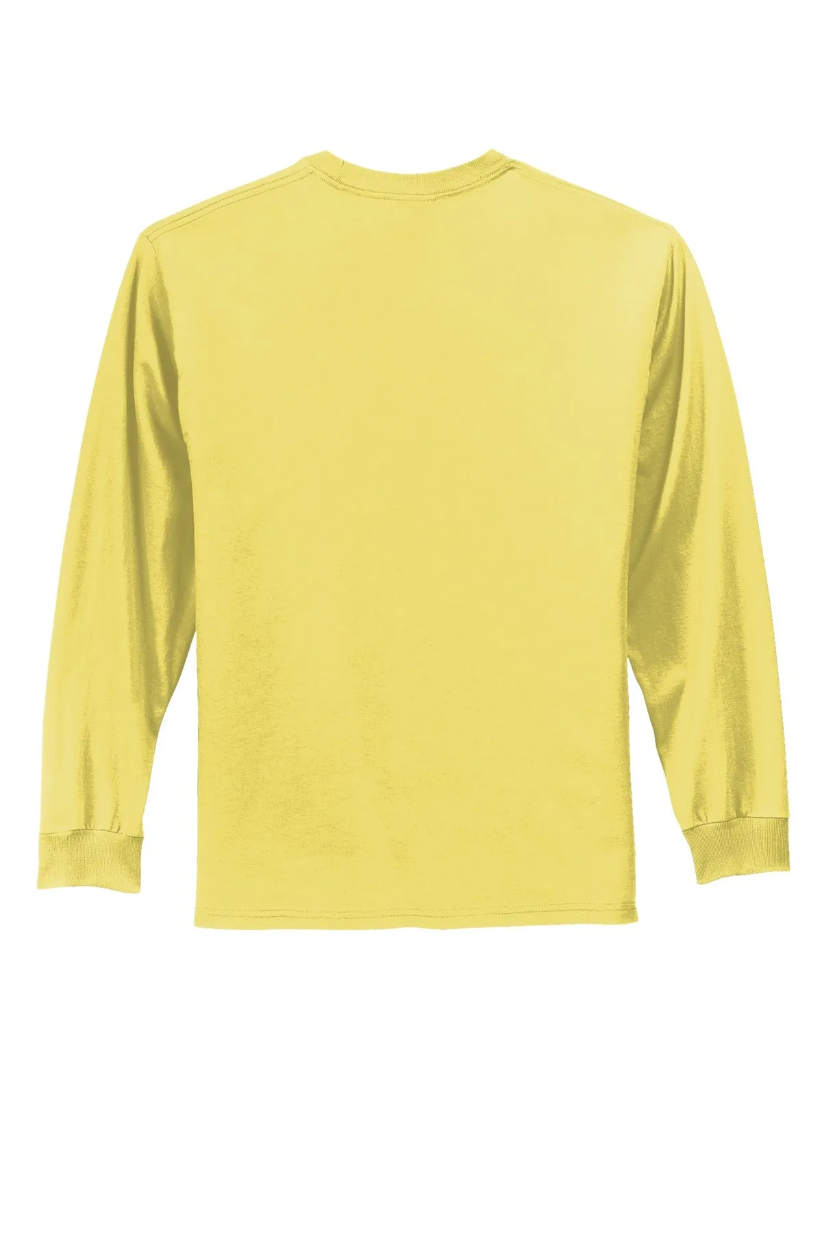 Port & Company Long Sleeve Essential Tee. PC61LS Yellow
