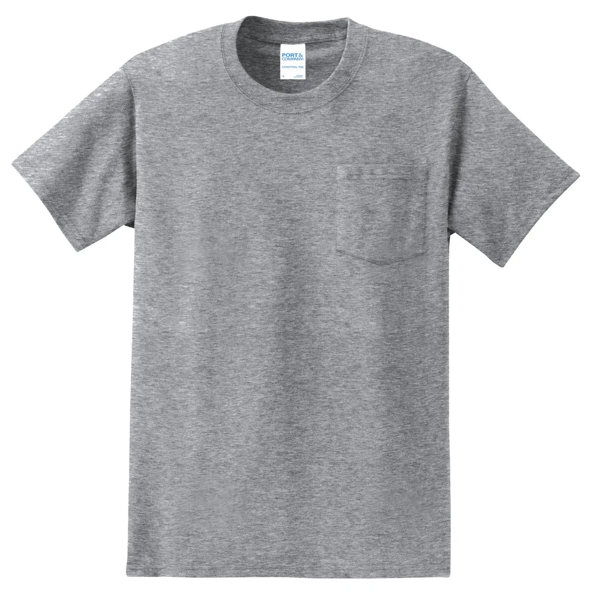 Port & Company Tall Essential Pocket Tee. PC61PT Athletic Heather Tall