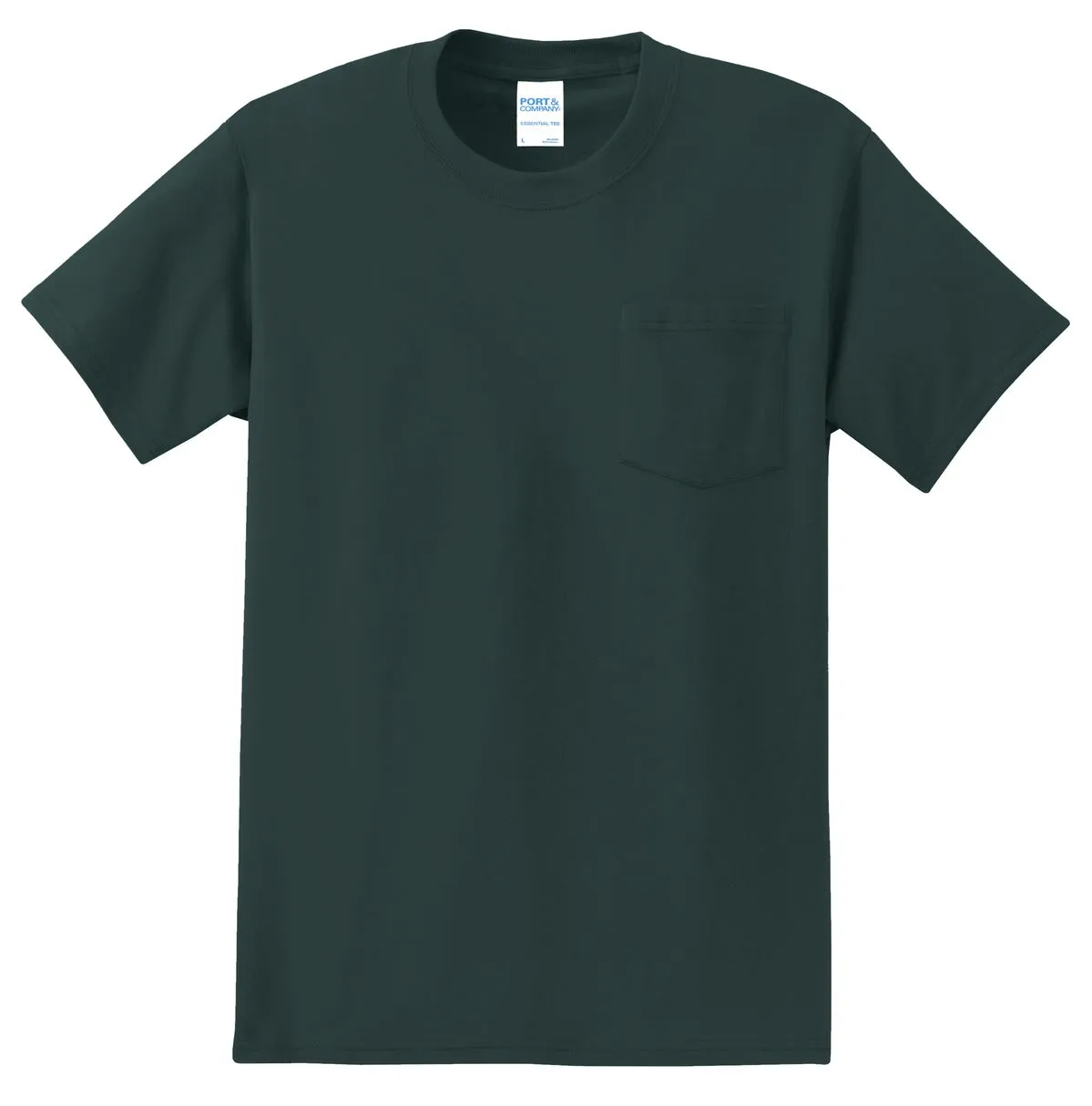 Port & Company Tall Essential Pocket Tee. PC61PT Dark Green Tall