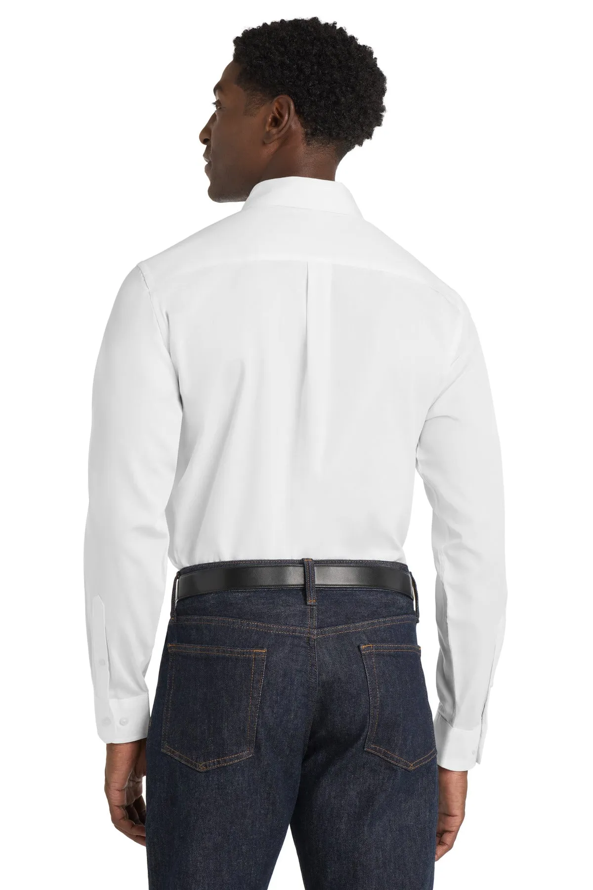 Port Authority Long Sleeve SuperPro React Twill Shirt. W808 White