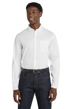 Port Authority Long Sleeve SuperPro React Twill Shirt. W808 White