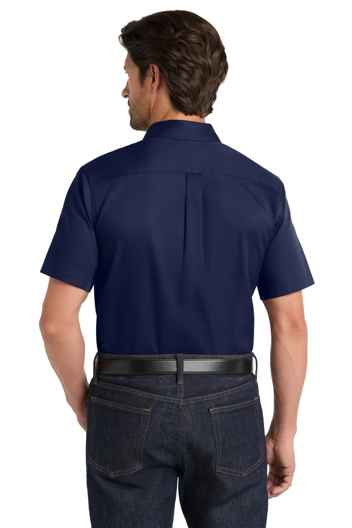 Port Authority Short Sleeve SuperPro React Twill Shirt. W809 True Navy