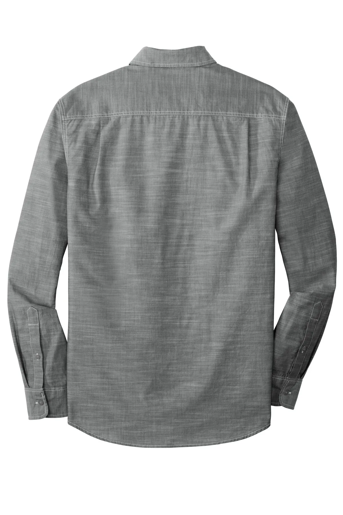 Port Authority Slub Chambray Shirt. W380 Grey