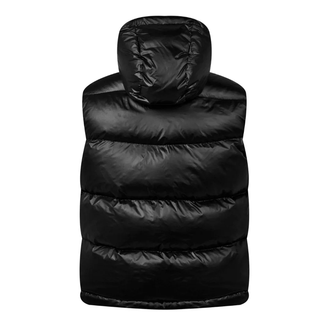 PRADA RE-NYLON DOWN HOODED GILET BLACK
