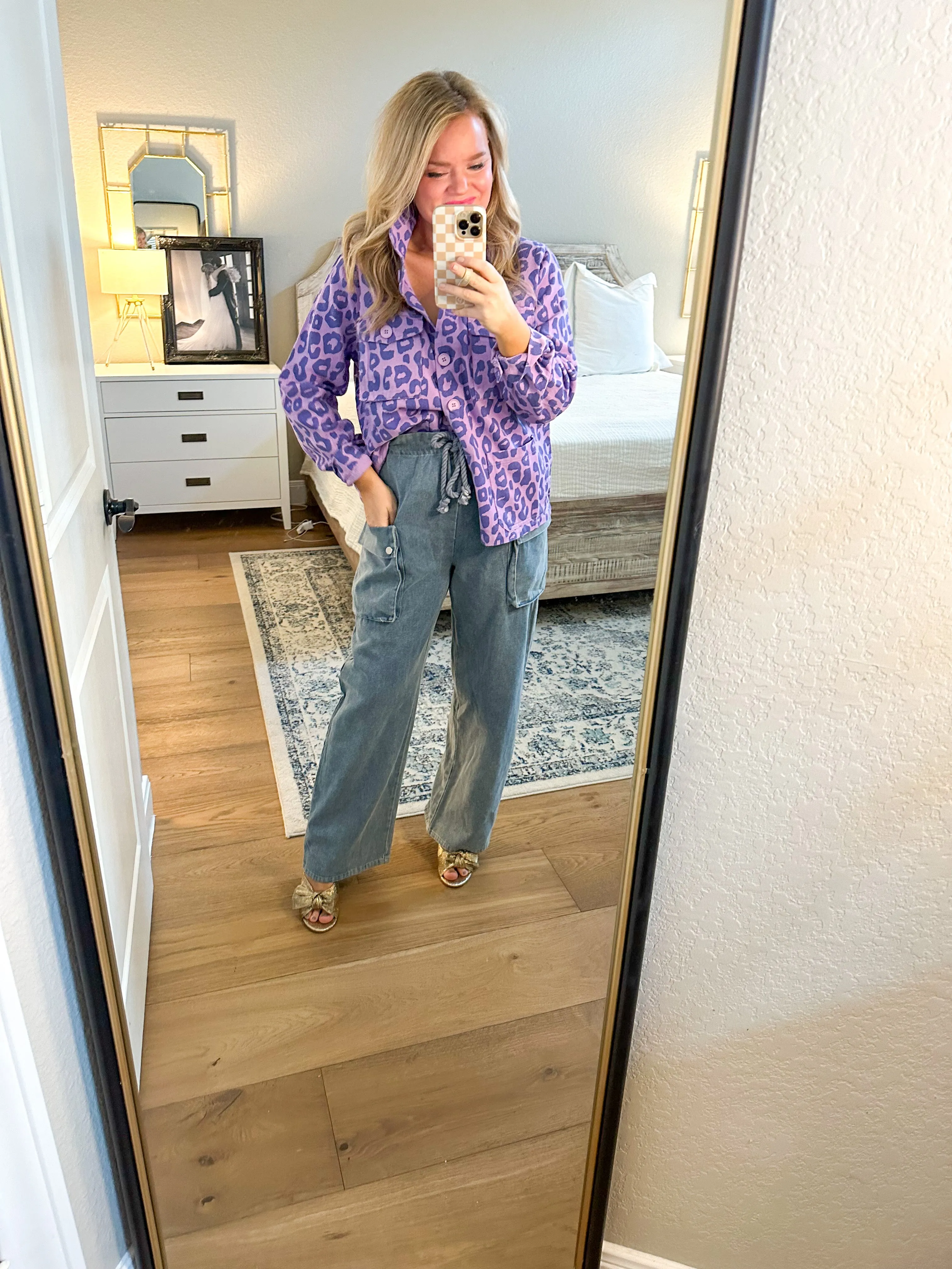Purple Leopard Shacket