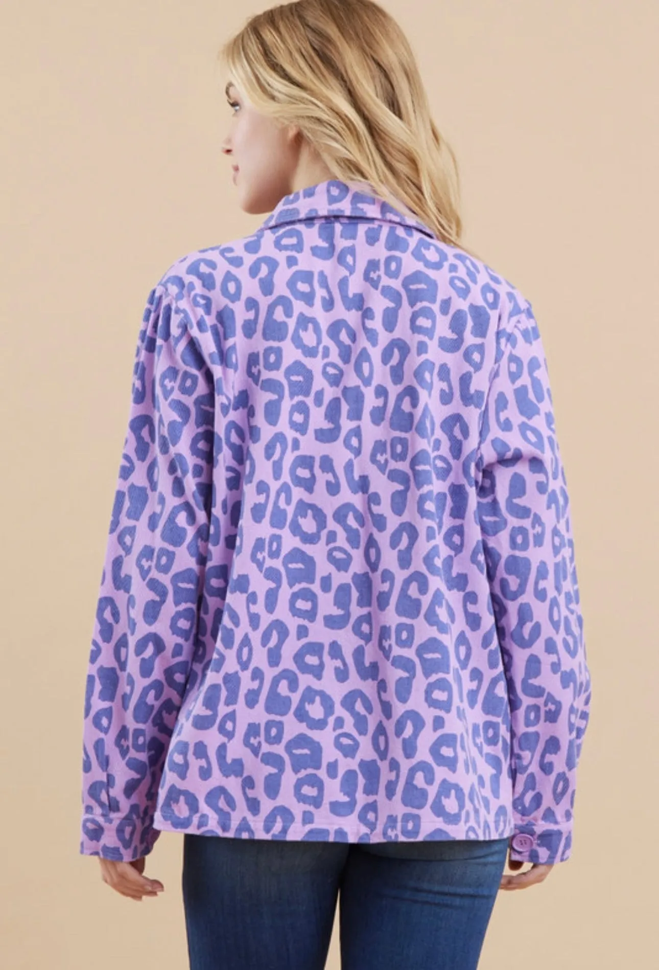 Purple Leopard Shacket