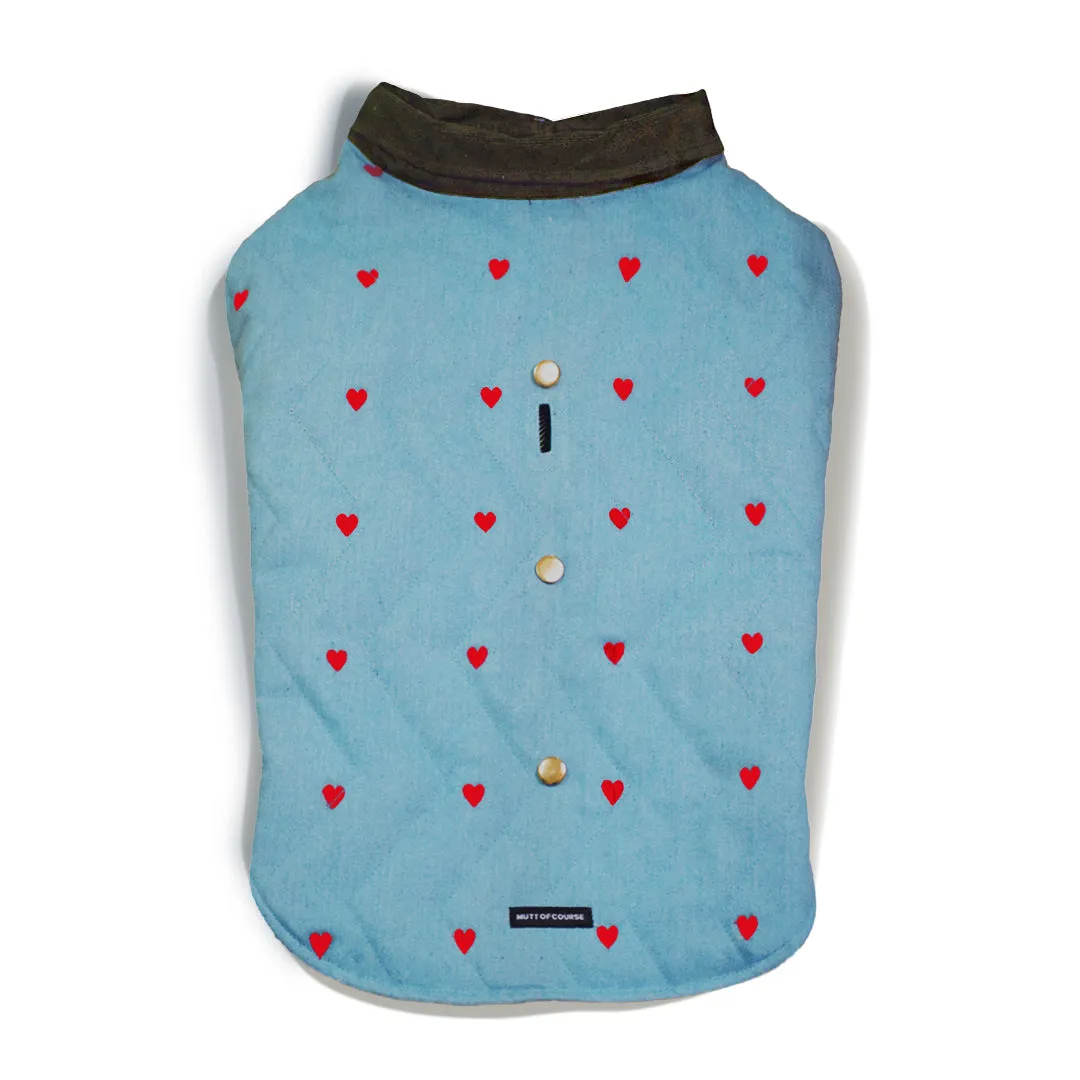 Quilted Denim Jacket – Light Blue