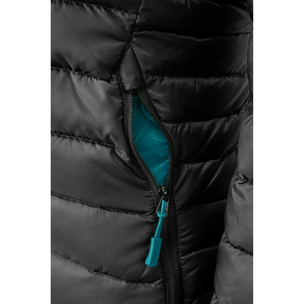 Rab Women's Microlight Alpine Long Down Jacket (Black)