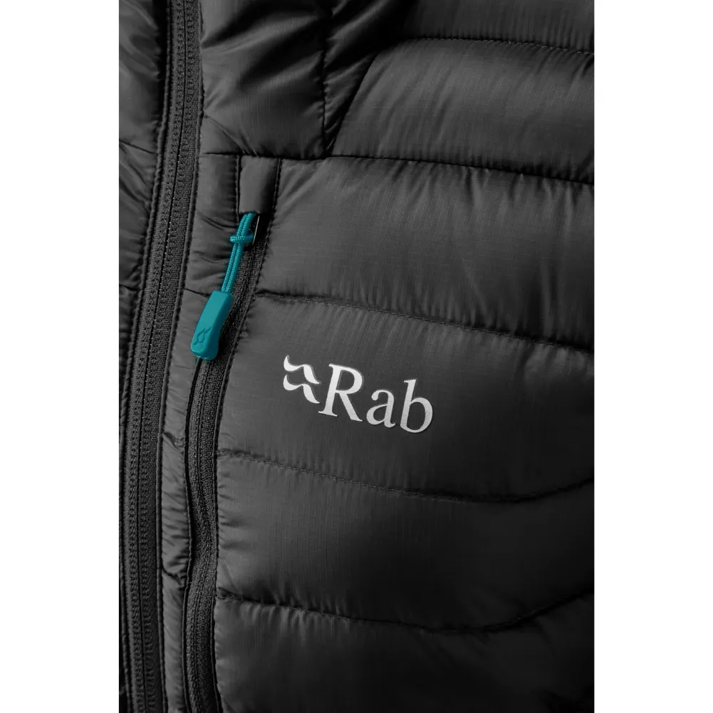 Rab Women's Microlight Alpine Long Down Jacket (Black)