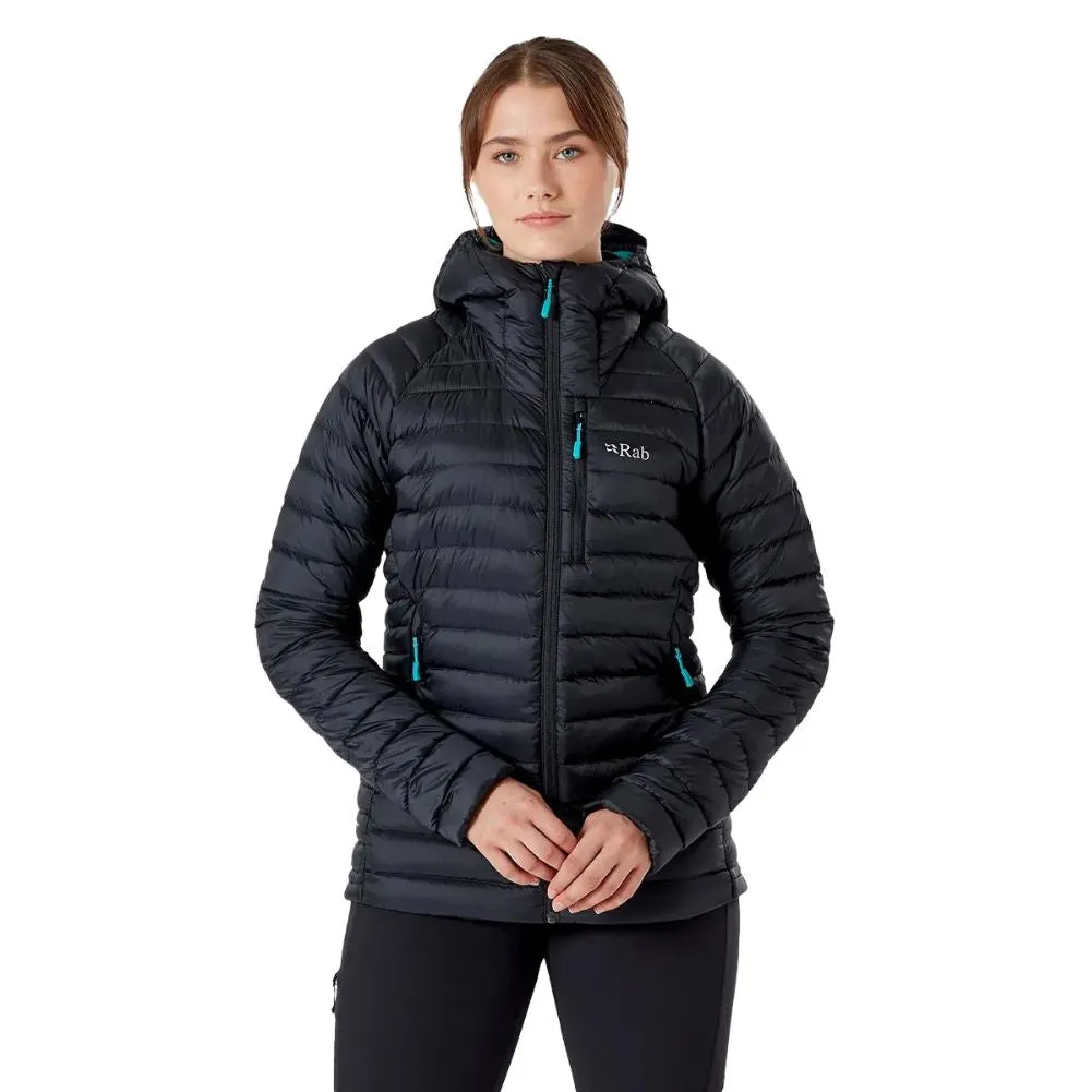 Rab Women's Microlight Alpine Long Down Jacket (Black)