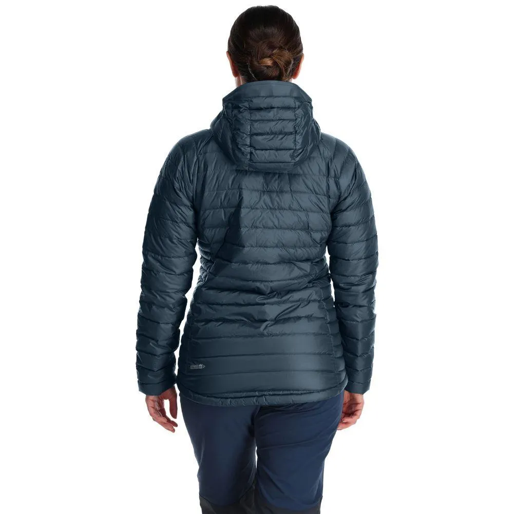 Rab Women's Microlight Alpine Long Down Jacket (Orion Blue)