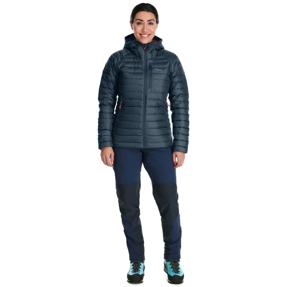 Rab Women's Microlight Alpine Long Down Jacket (Orion Blue)