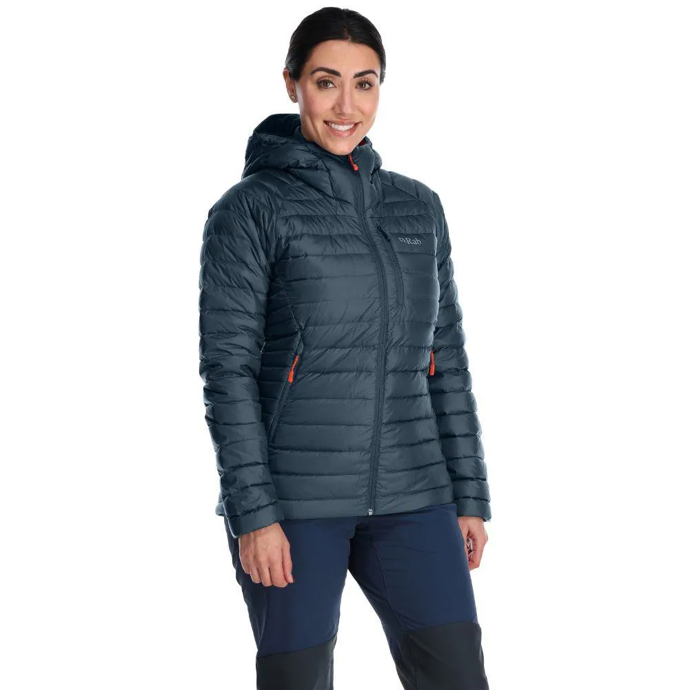 Rab Women's Microlight Alpine Long Down Jacket (Orion Blue)