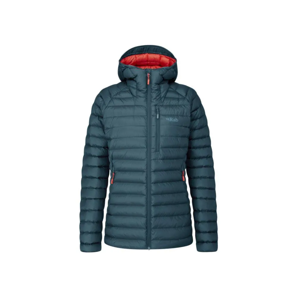 Rab Women's Microlight Alpine Long Down Jacket (Orion Blue)