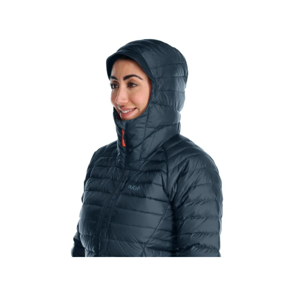 Rab Women's Microlight Alpine Long Down Jacket (Orion Blue)