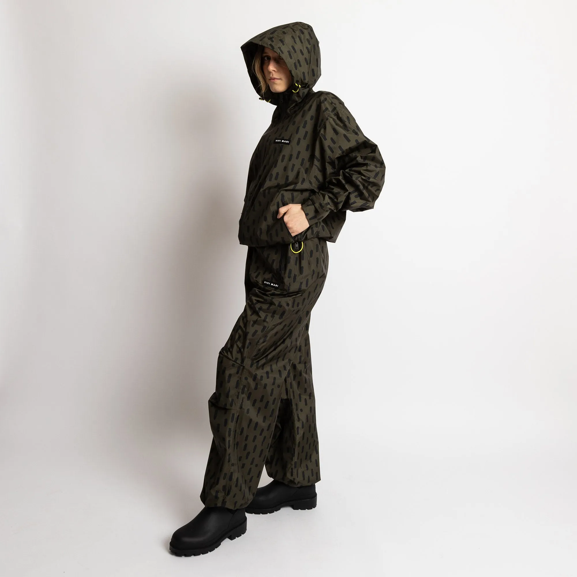 Rain Pants drops olive/black