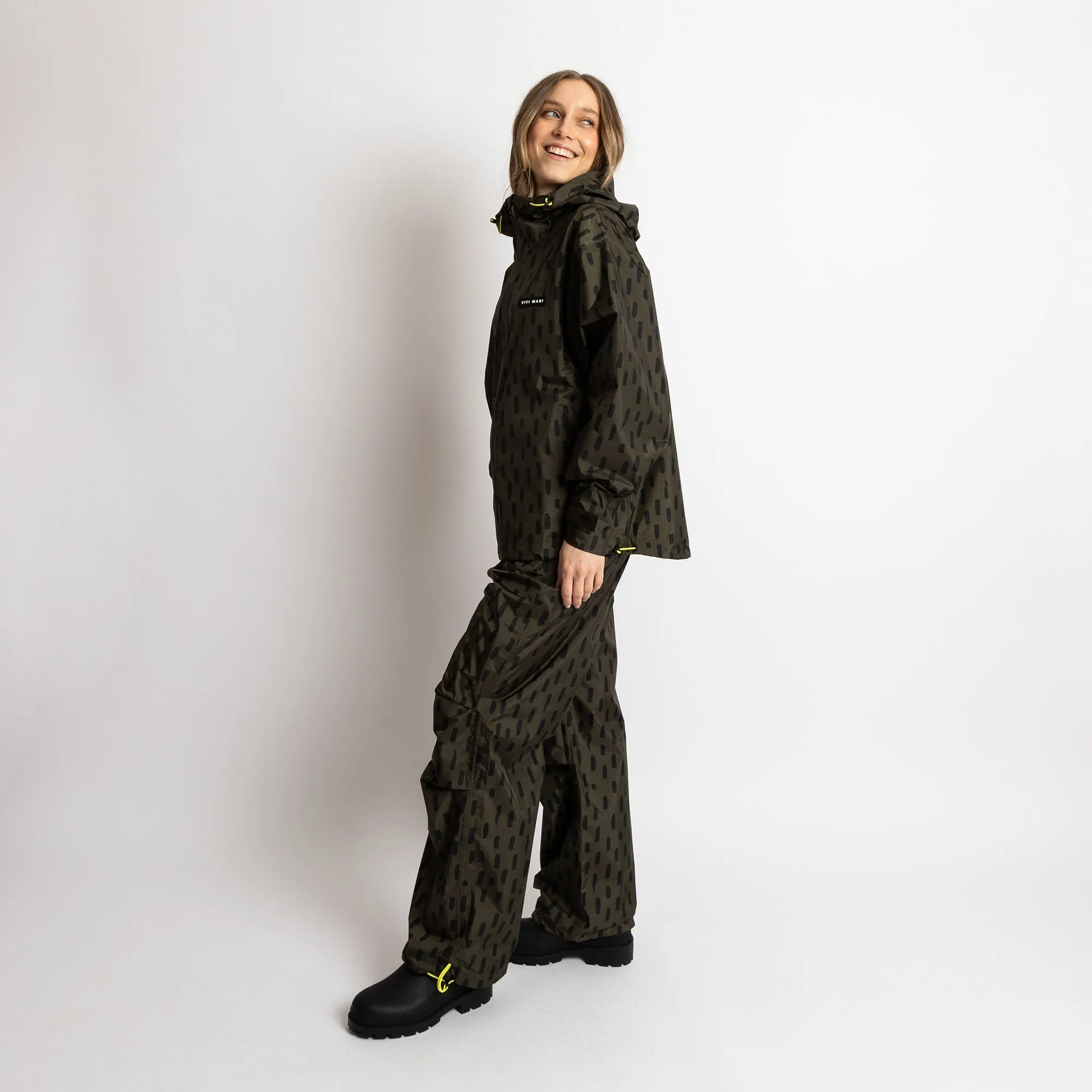 Rain Pants drops olive/black