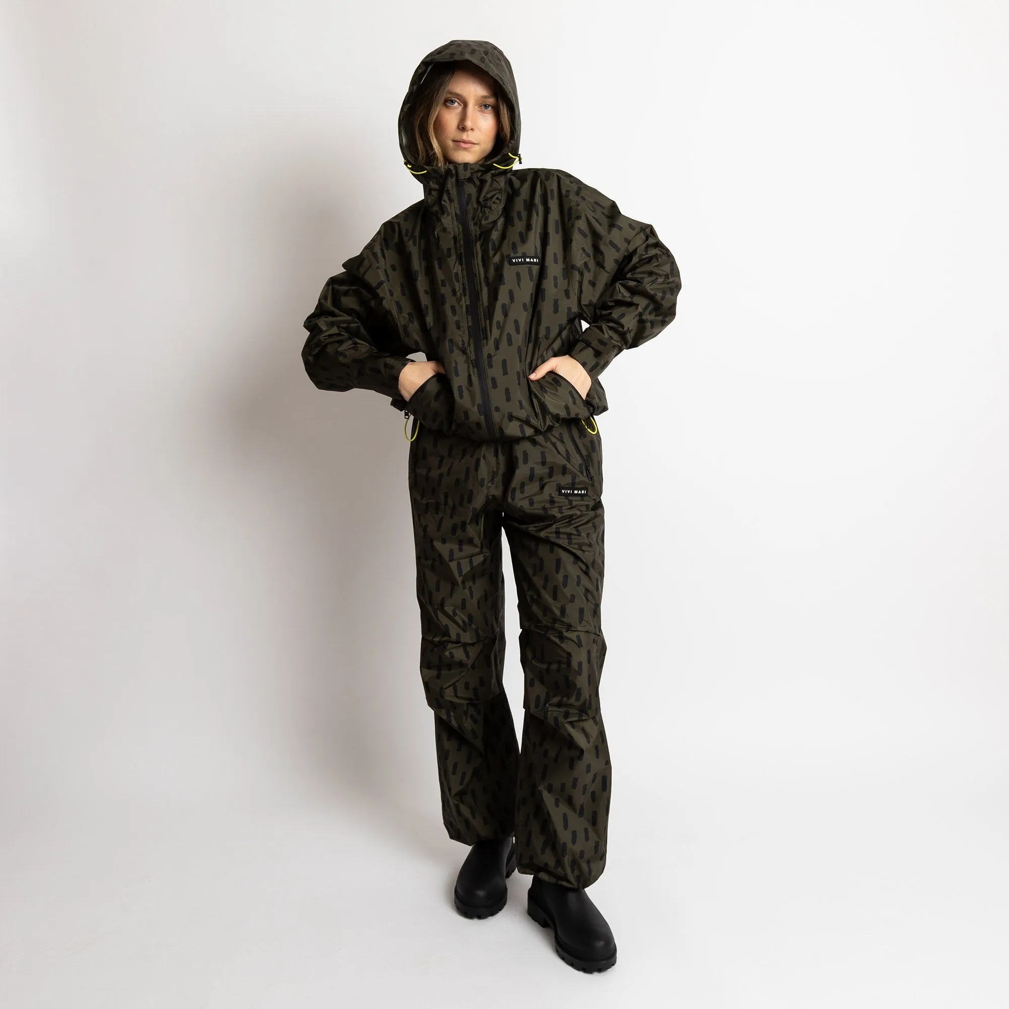 Rain Pants drops olive/black