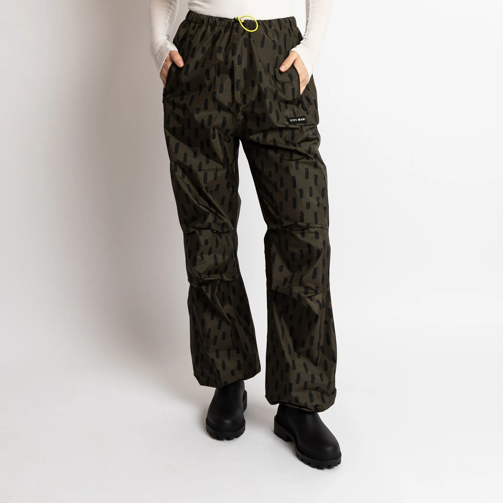 Rain Pants drops olive/black