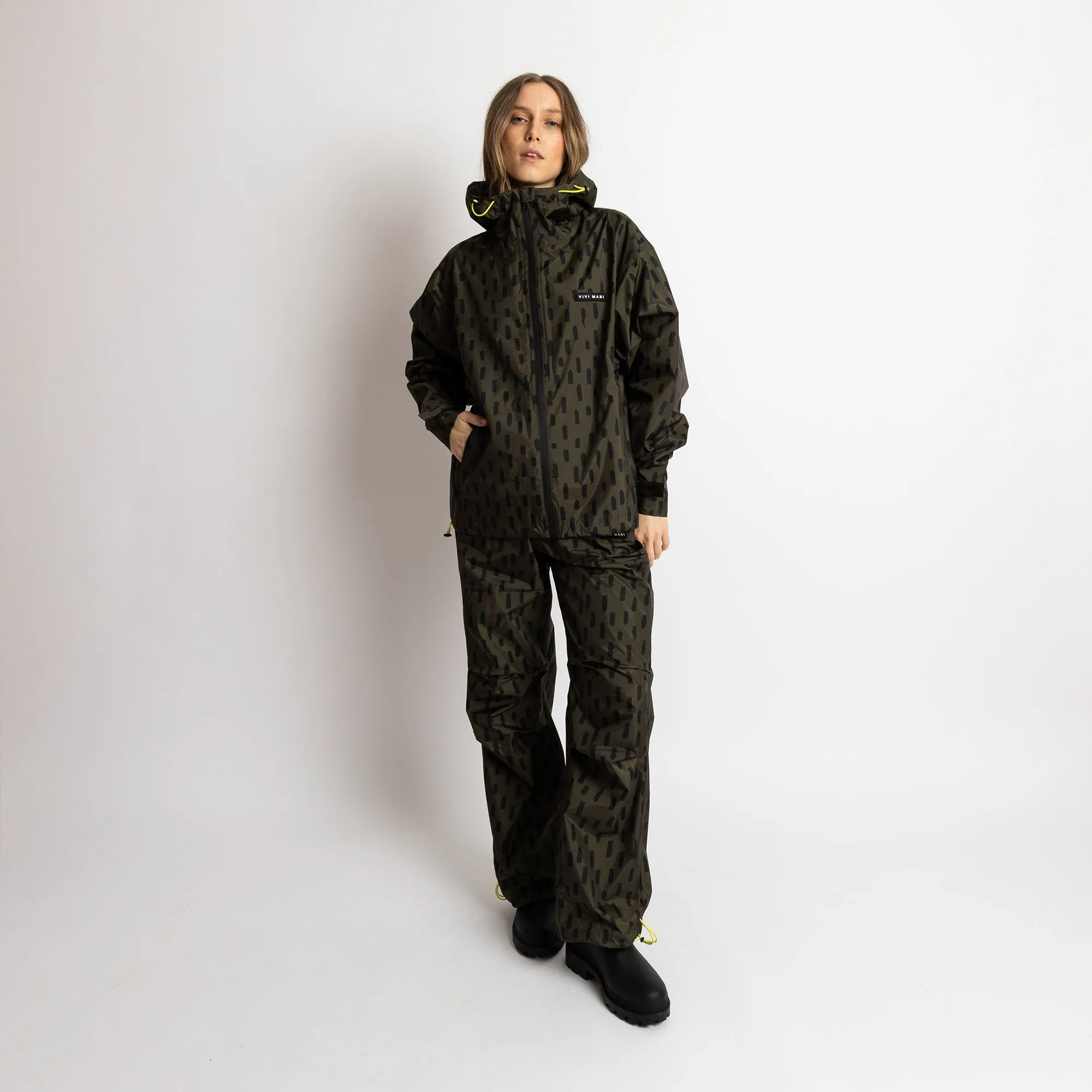 Rain Pants drops olive/black