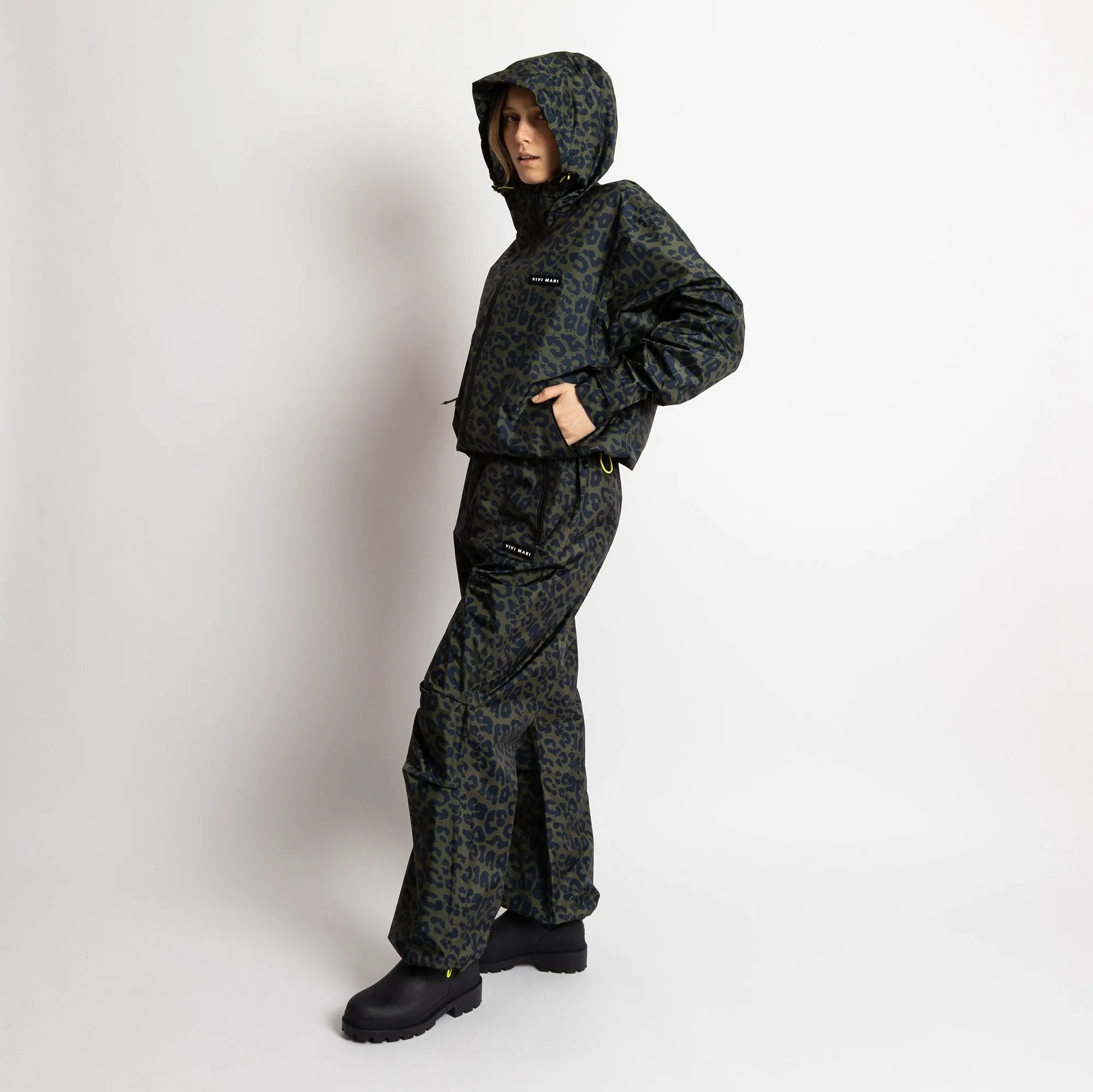 Rain Pants leo splashes navy/olive