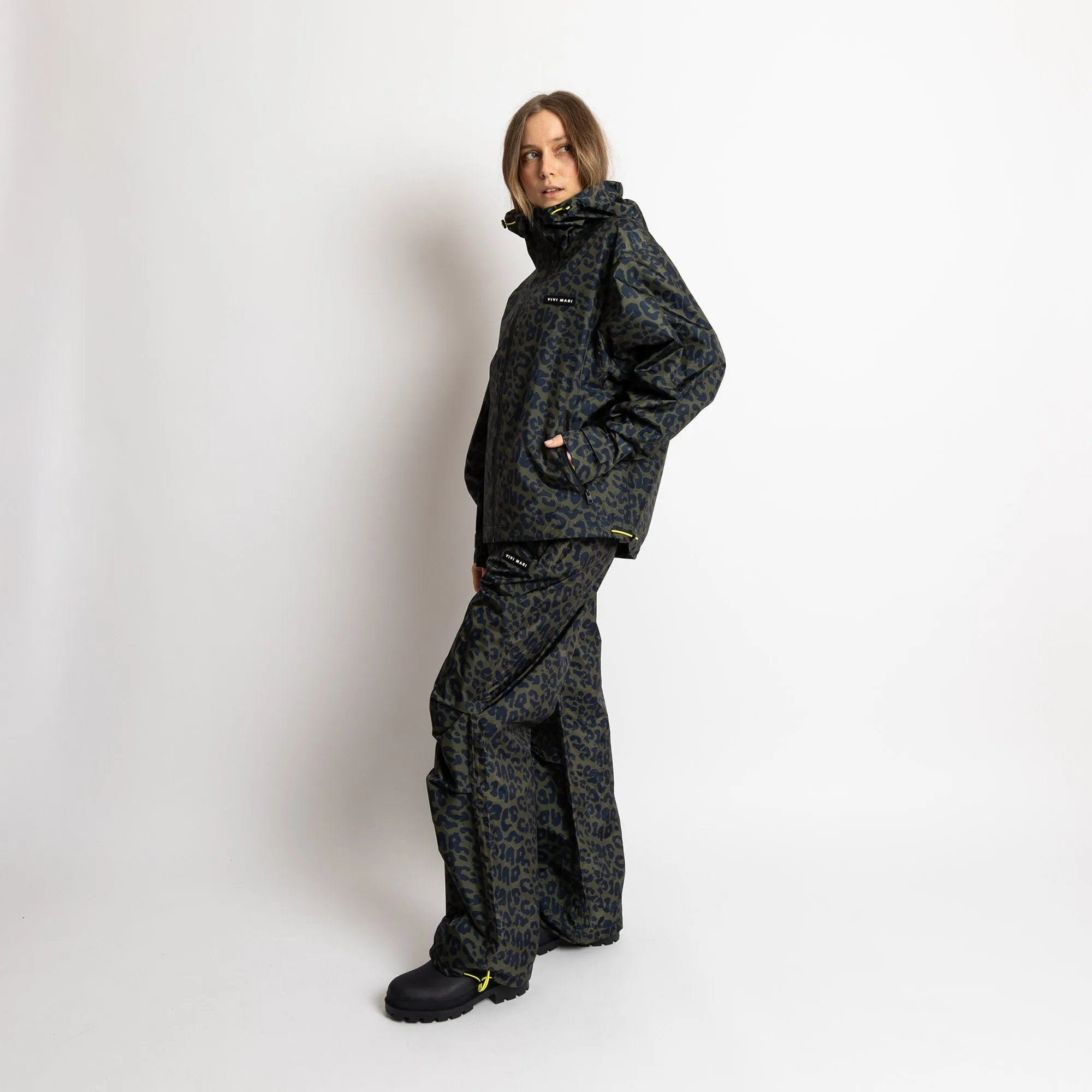 Rain Pants leo splashes navy/olive