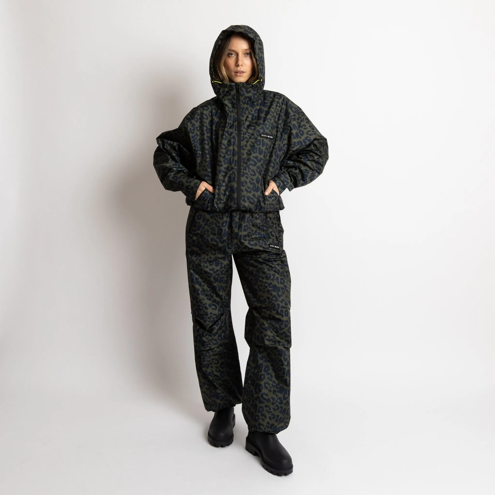 Rain Pants leo splashes navy/olive