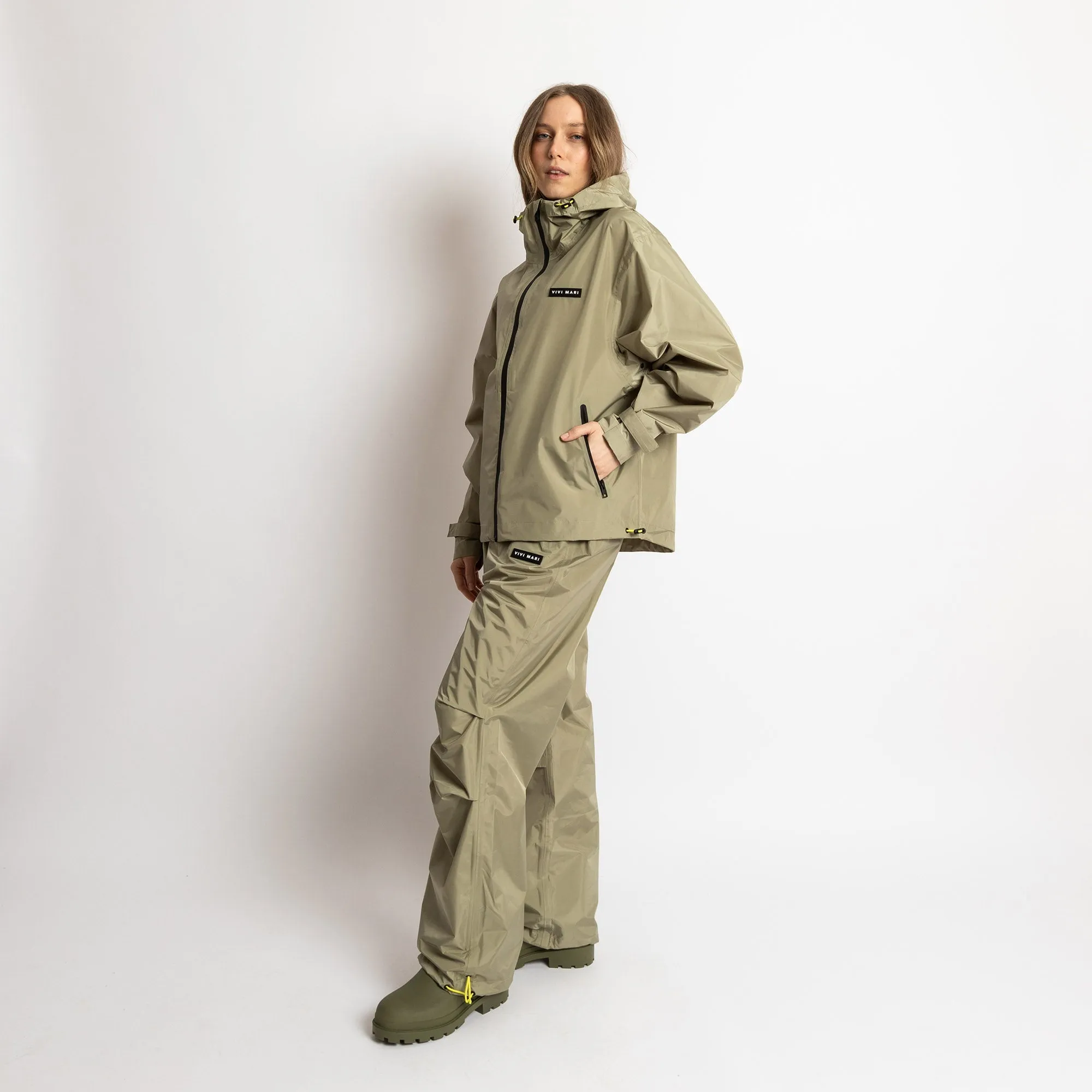Rain Pants solid pale olive