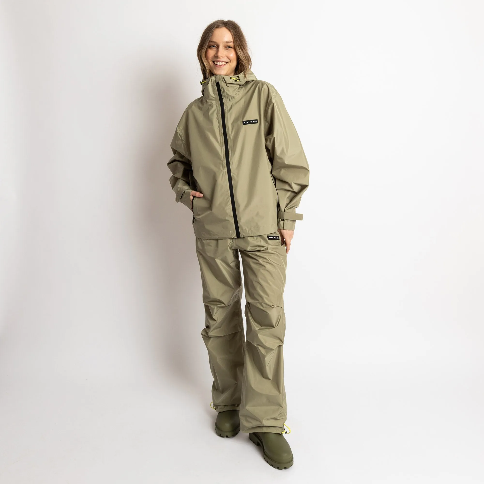 Rain Pants solid pale olive