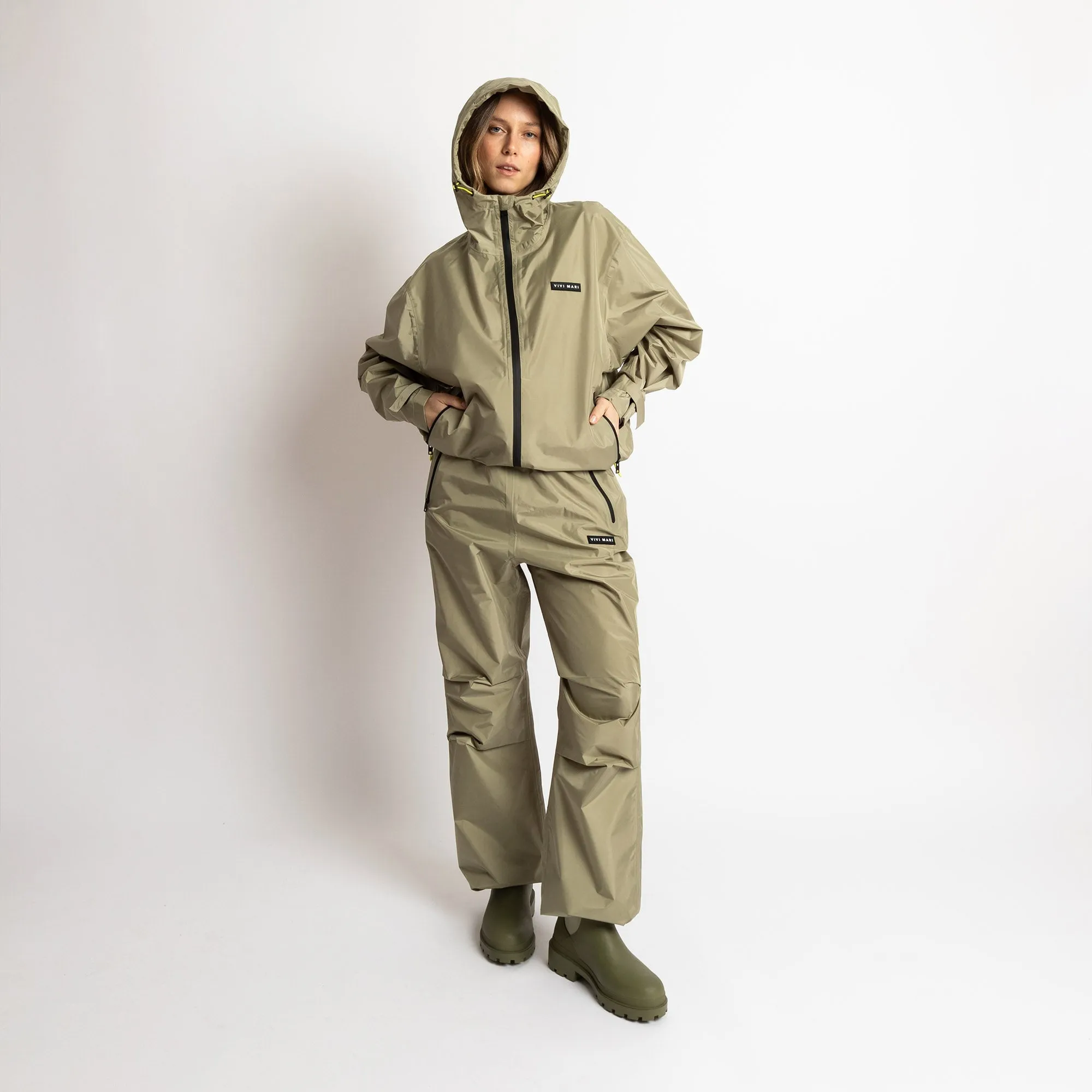 Rain Pants solid pale olive