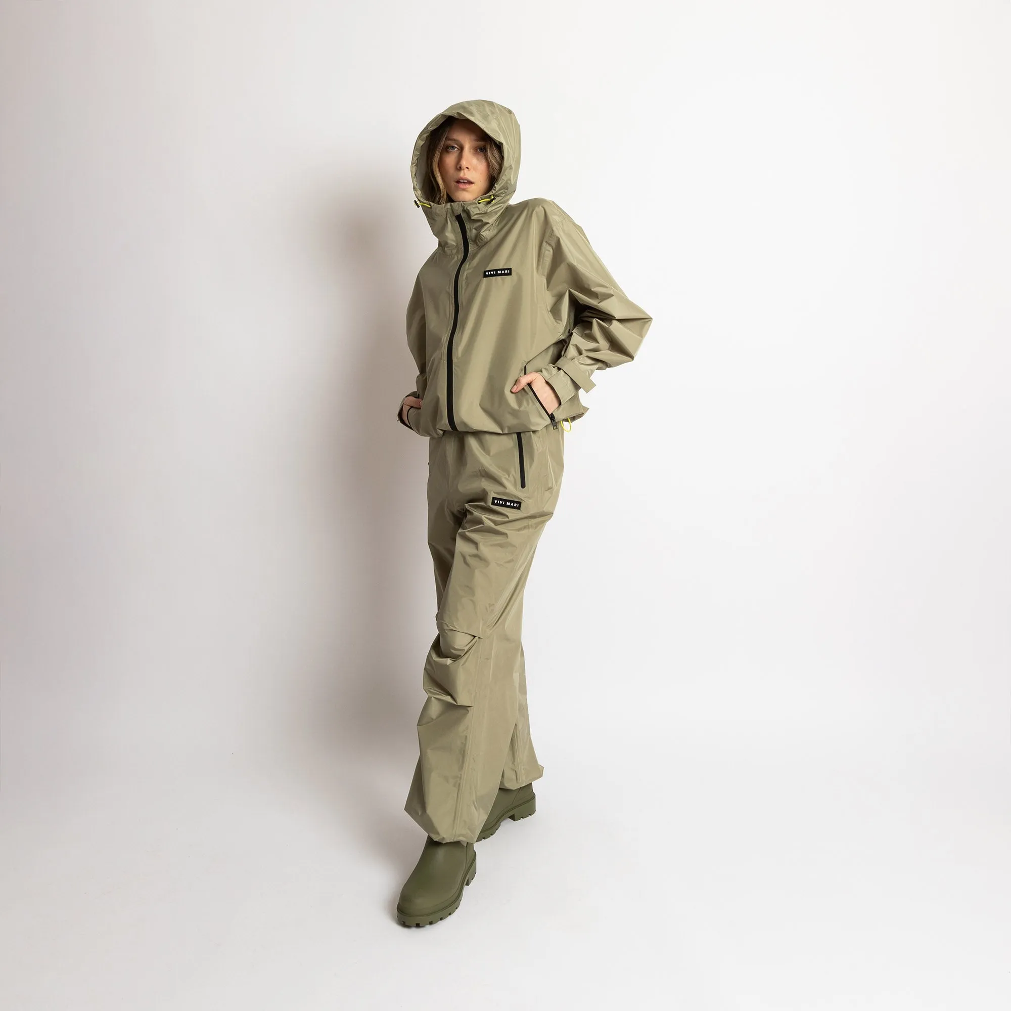 Rain Pants solid pale olive