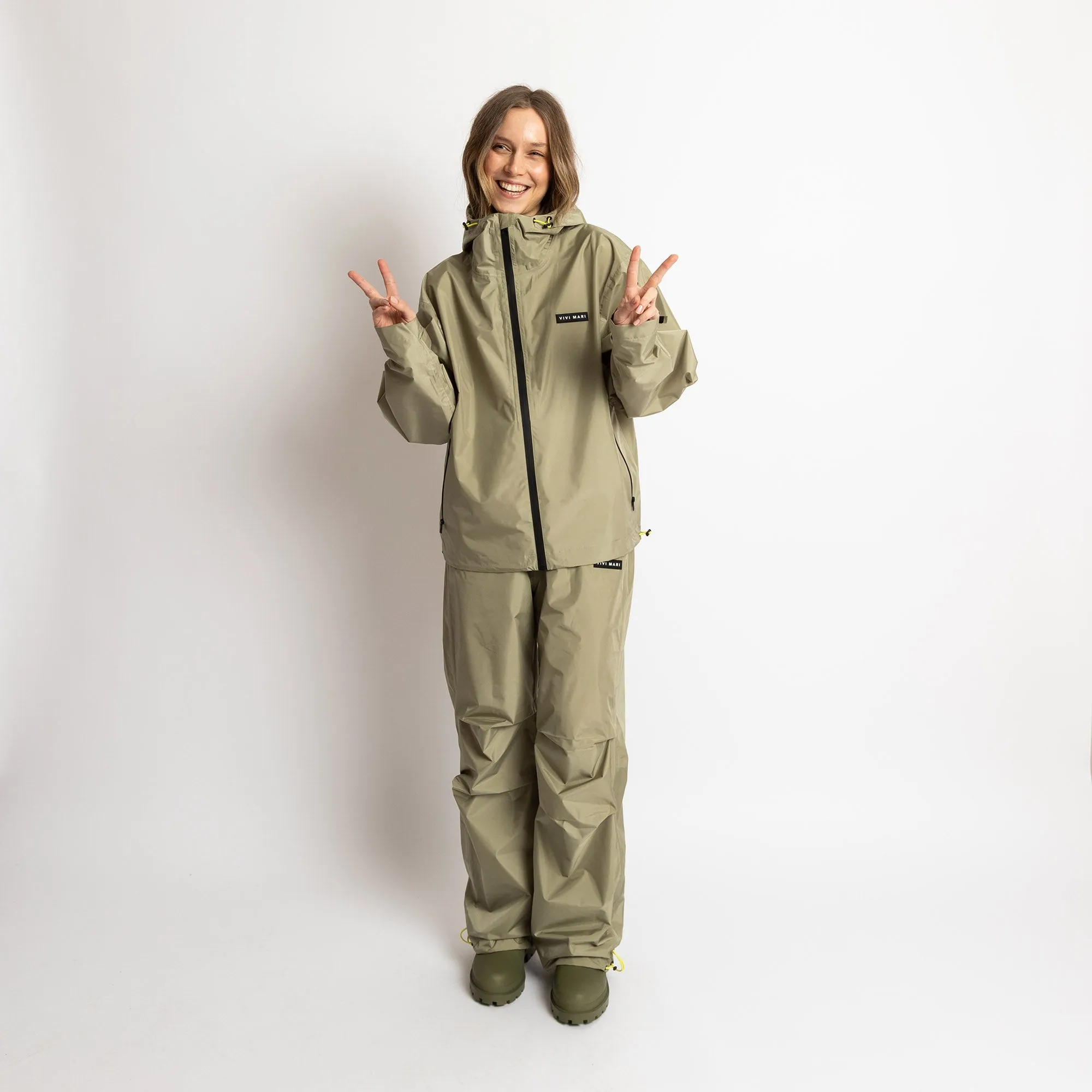 Rain Pants solid pale olive