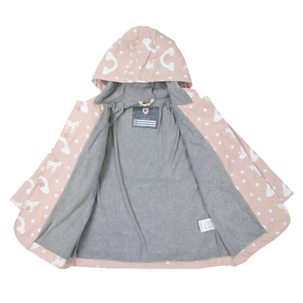 Raincoat - Colour Change Unicorn - Dusty Pink