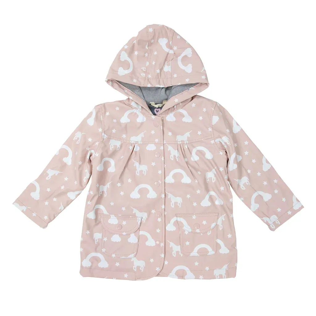 Raincoat - Colour Change Unicorn - Dusty Pink