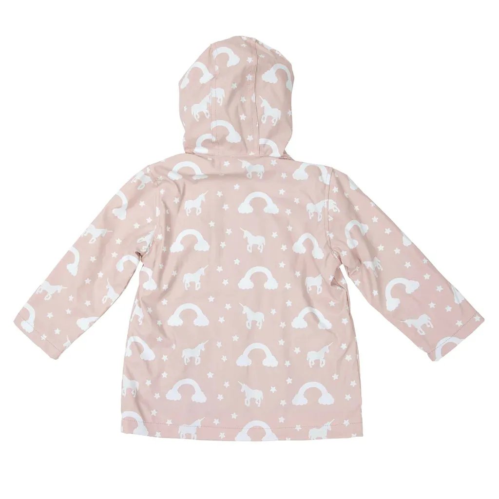 Raincoat - Colour Change Unicorn - Dusty Pink