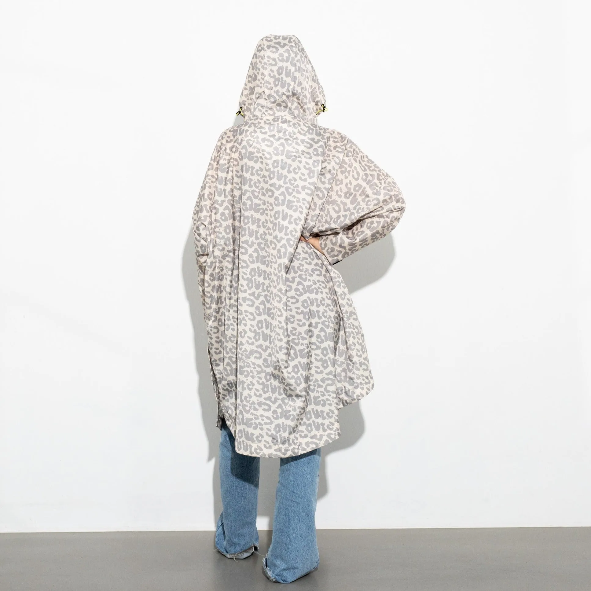 Raincoat leo splashes grey/sand