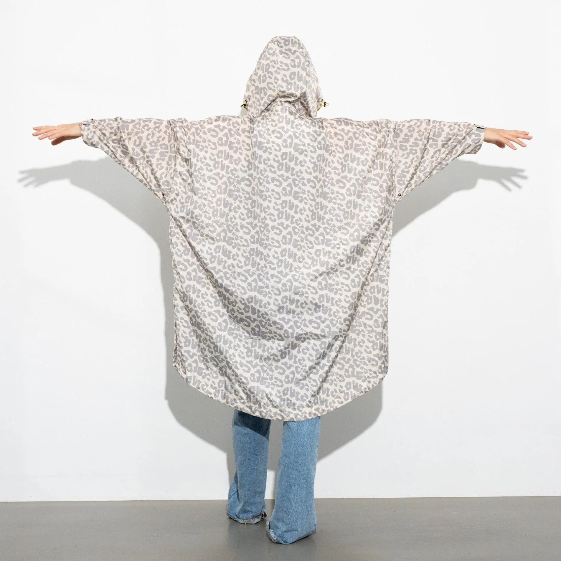 Raincoat leo splashes grey/sand