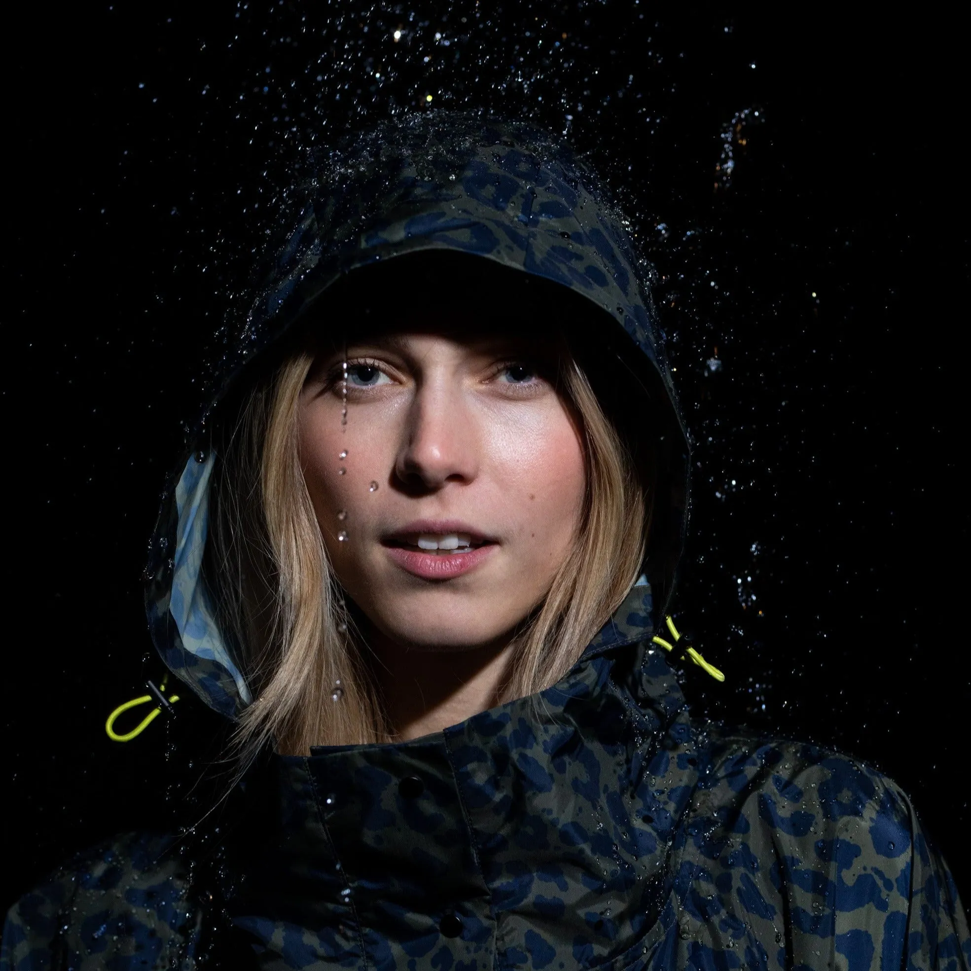 Raincoat leo splashes navy/olive
