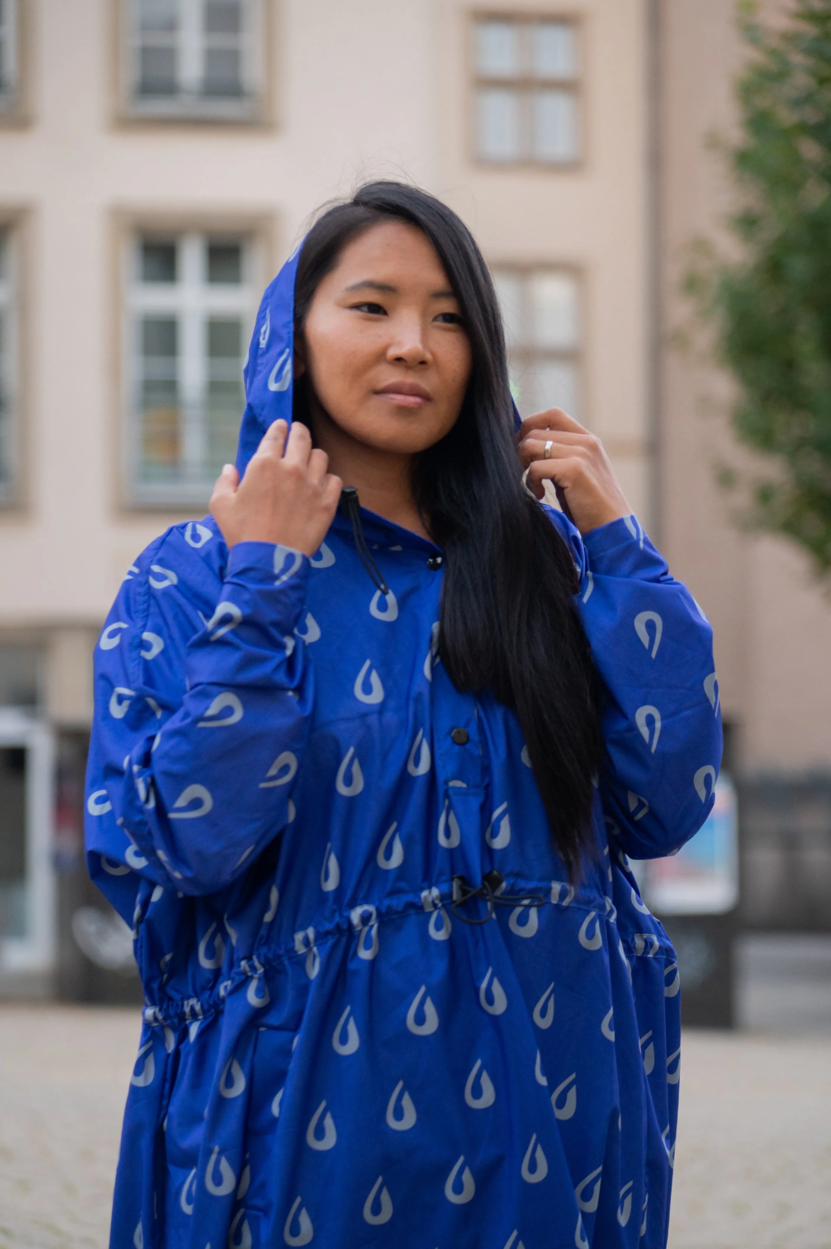 Raindrops Women Poncho