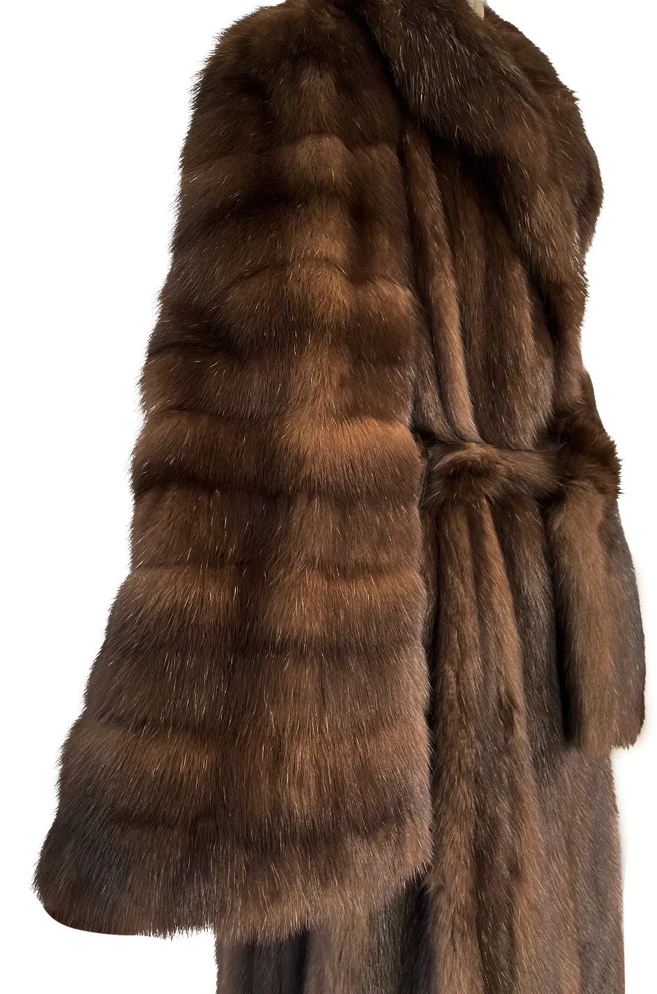 Rare 1984 Christian Dior Haute Couture by Canton Furs Model #3007 ‘Dynastie' Russian Sable Coat