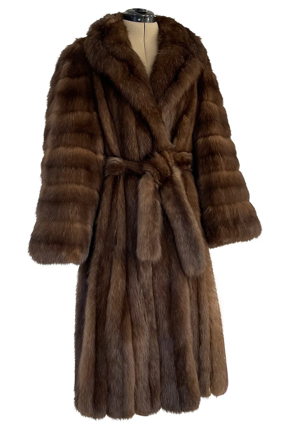 Rare 1984 Christian Dior Haute Couture by Canton Furs Model #3007 ‘Dynastie' Russian Sable Coat