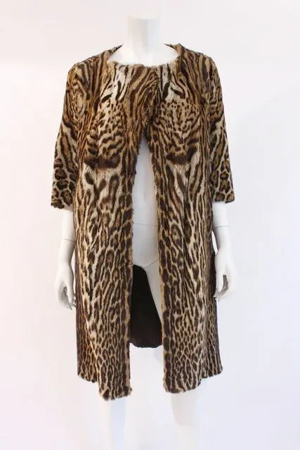 Rare Vintage DIOR Ocelot Fur Coat