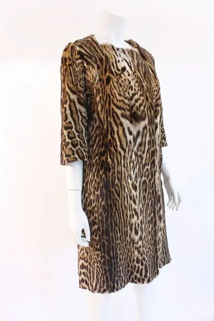 Rare Vintage DIOR Ocelot Fur Coat