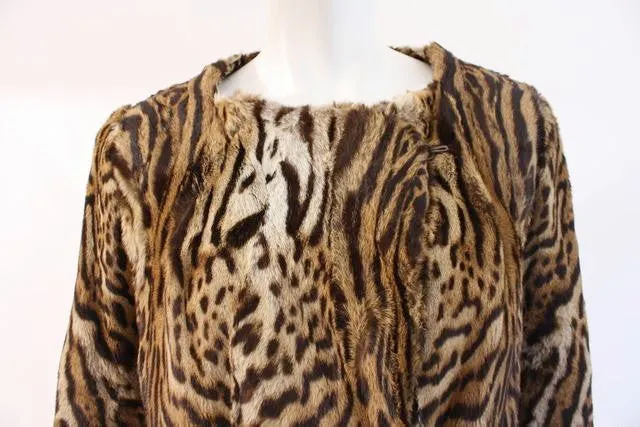 Rare Vintage DIOR Ocelot Fur Coat