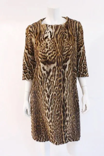 Rare Vintage DIOR Ocelot Fur Coat