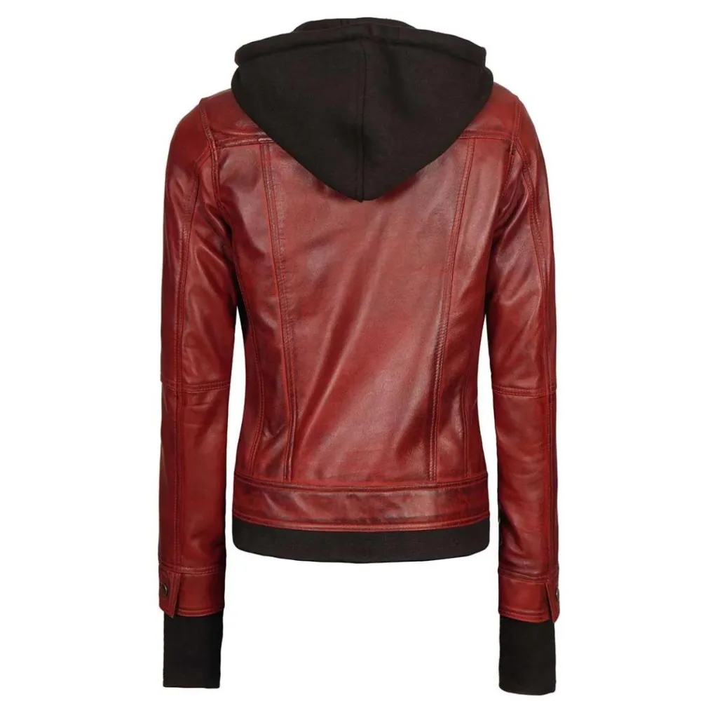 ﻿Red Nexus Bomber Hooded Jacket