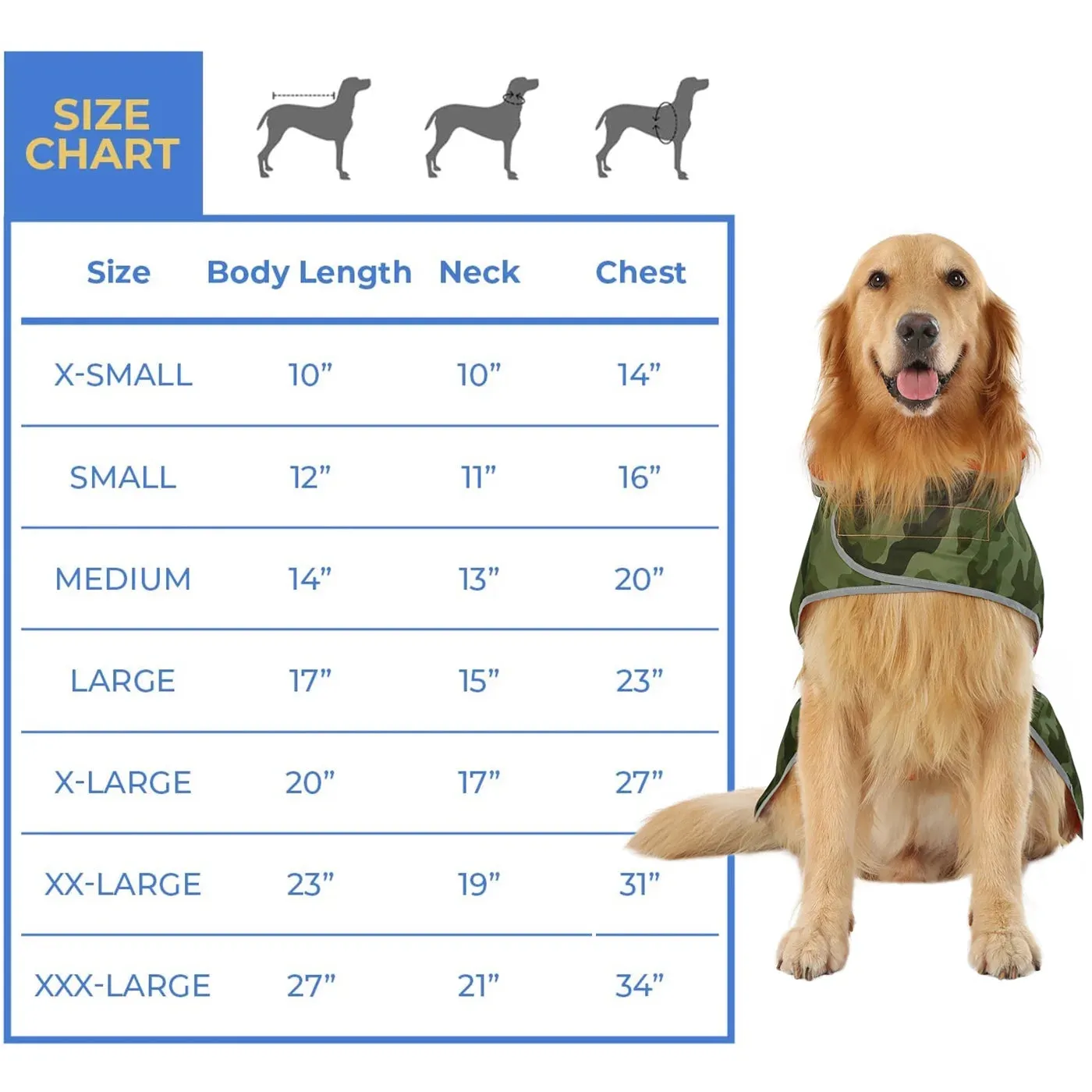 Reversible Dog Raincoat Hooded Slicker Poncho Rain Coat Jacket for Small Medium Large Dogs Sharks XL