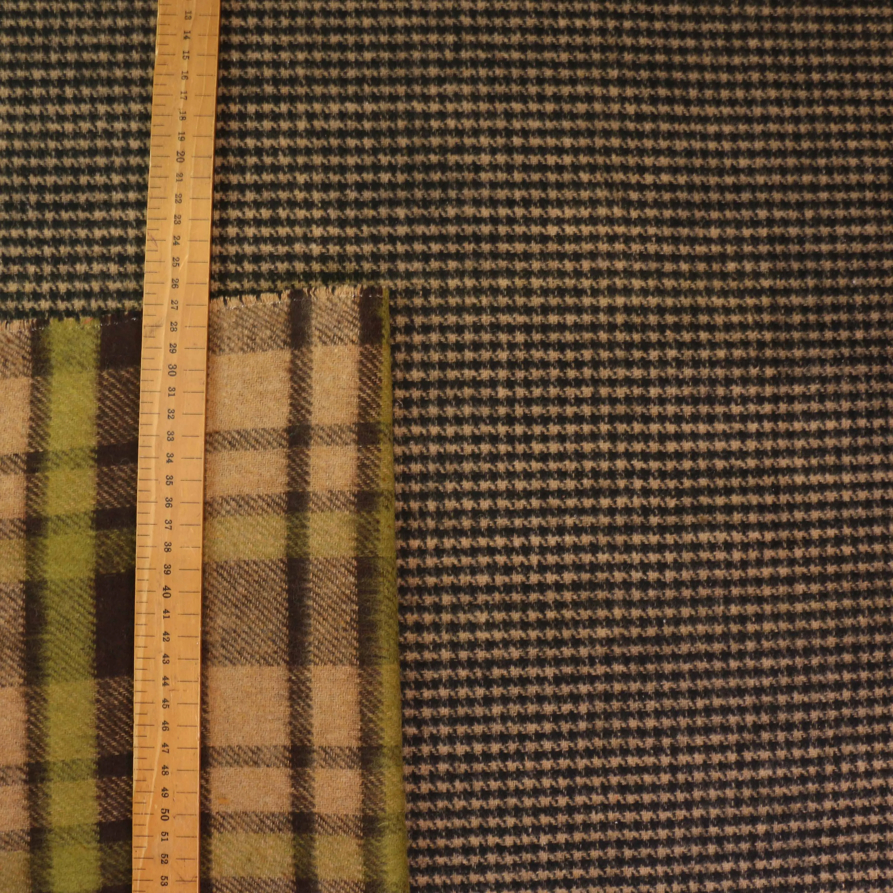 Reversible Wool Coating - Green, Beige, Brown