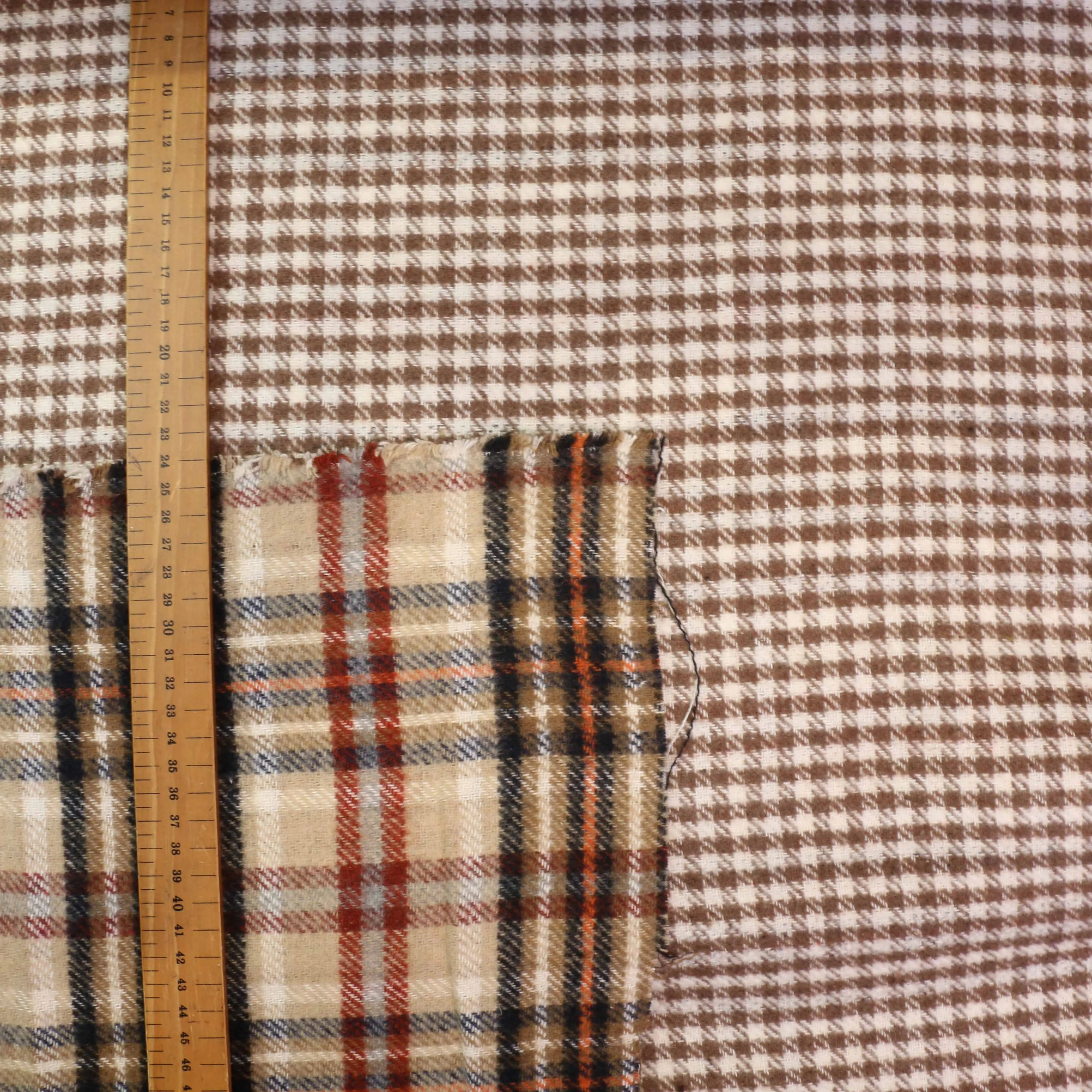Reversible Wool Coating - Green, Beige, Brown