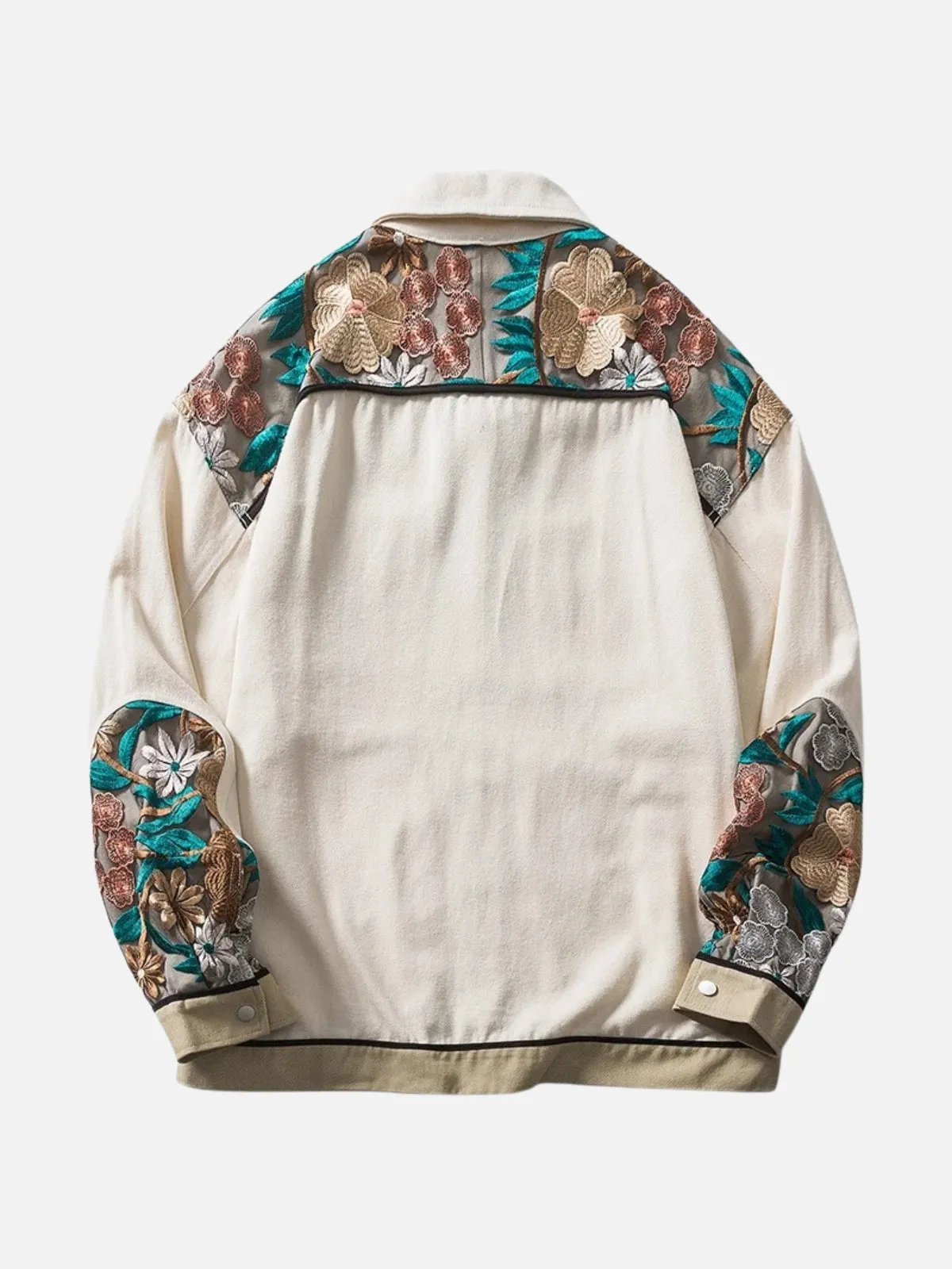 Rimiro - Flower Patchwork Denim Jacket